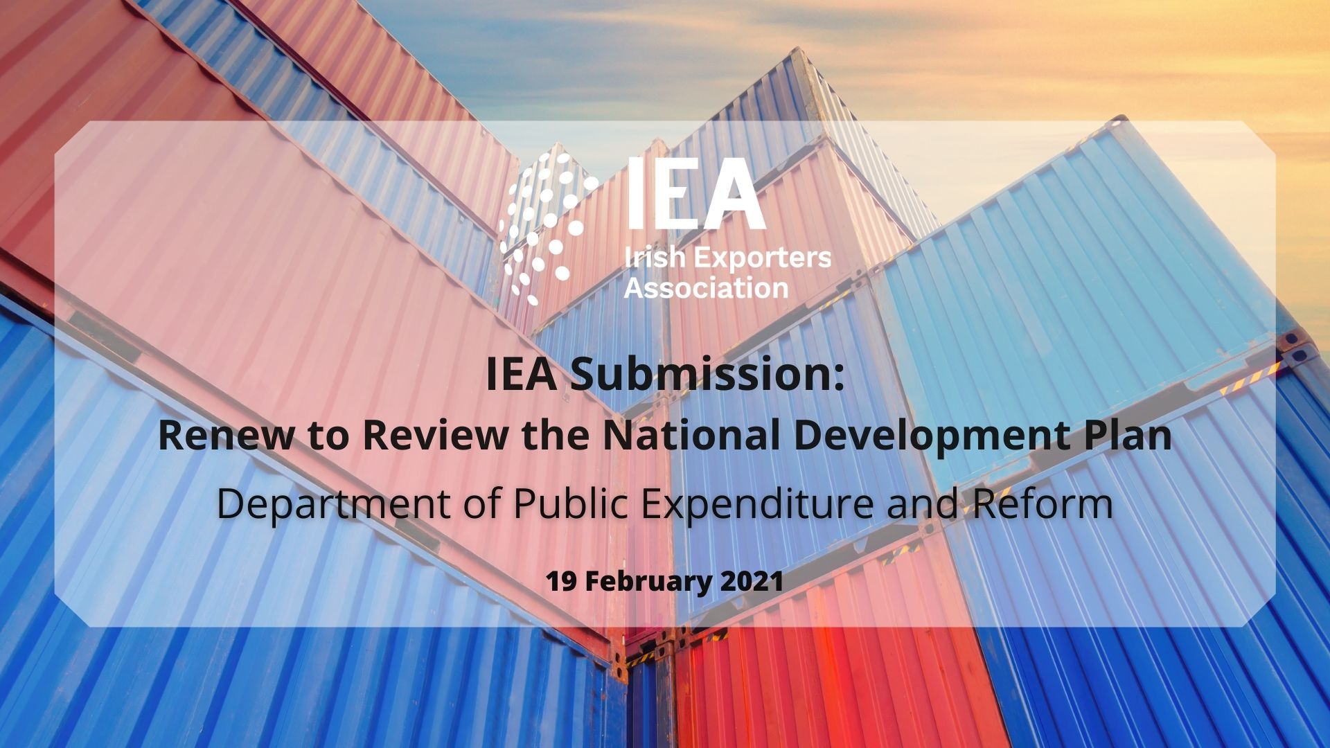 IEA Submission: Renew to Review the National Development Plan (NDP)
