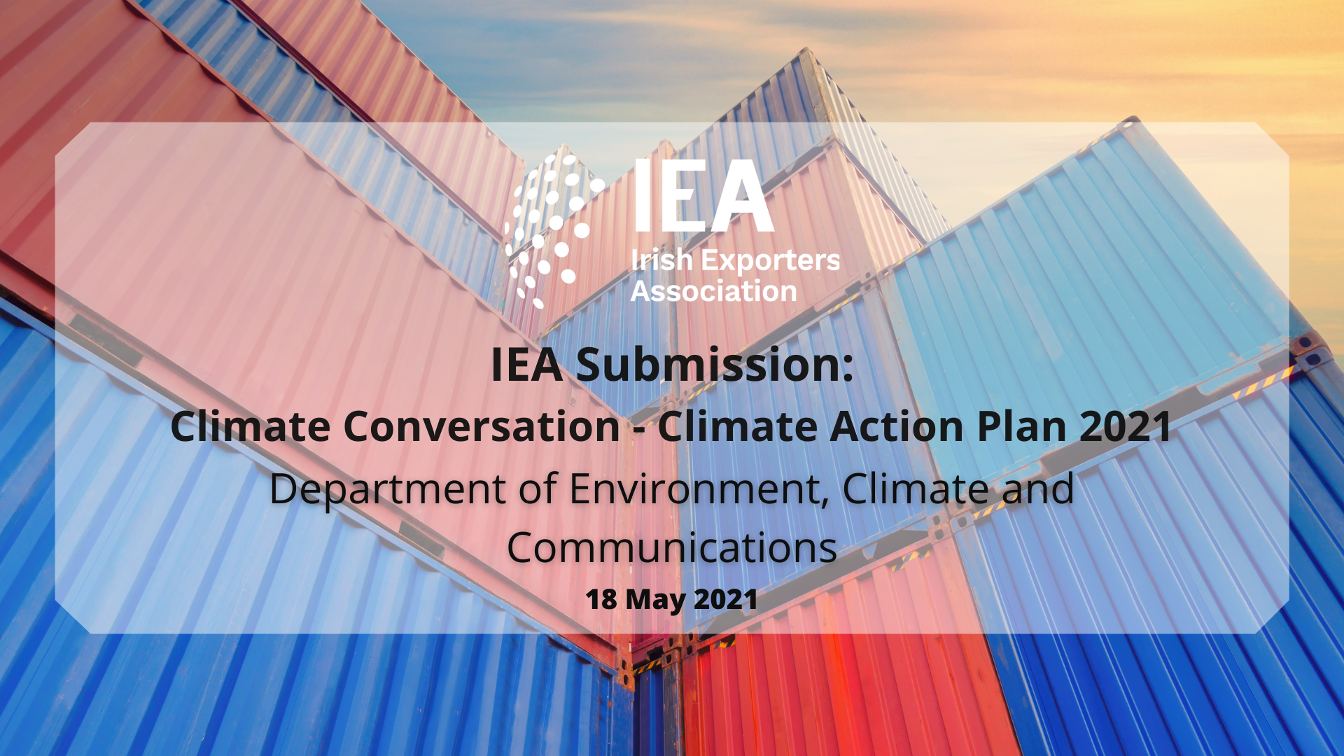 IEA Submission: Climate Conversation – Climate Action Plan 2021